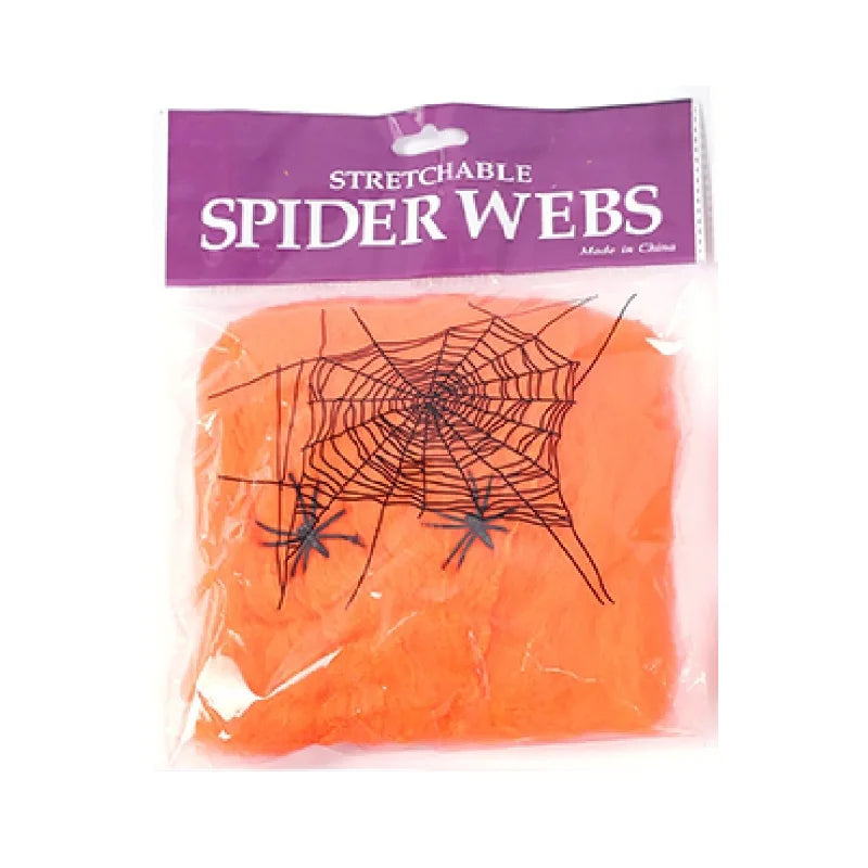 Halloween Scary Party Scene Props White Stretchy Cobweb Spider Web Horror Halloween Decoration For Bar Haunted House