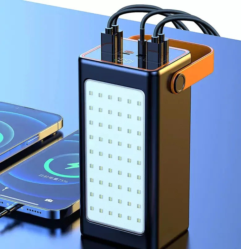 50000mAh-Power Bank 66W PD Fast Charging – Outdoor Camping Battery Pack with UK Plug