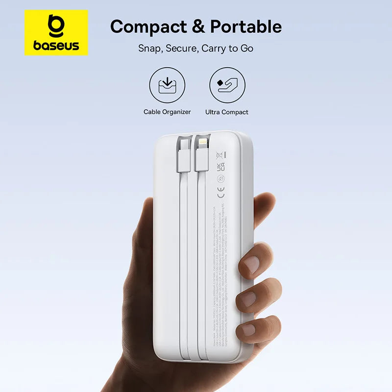Baseus Power Bank 20000mAh PD 22.5W Fast Charging Phone External Battery Powerbank Charger for Xiaomi Poco iPhone Samsung iPad