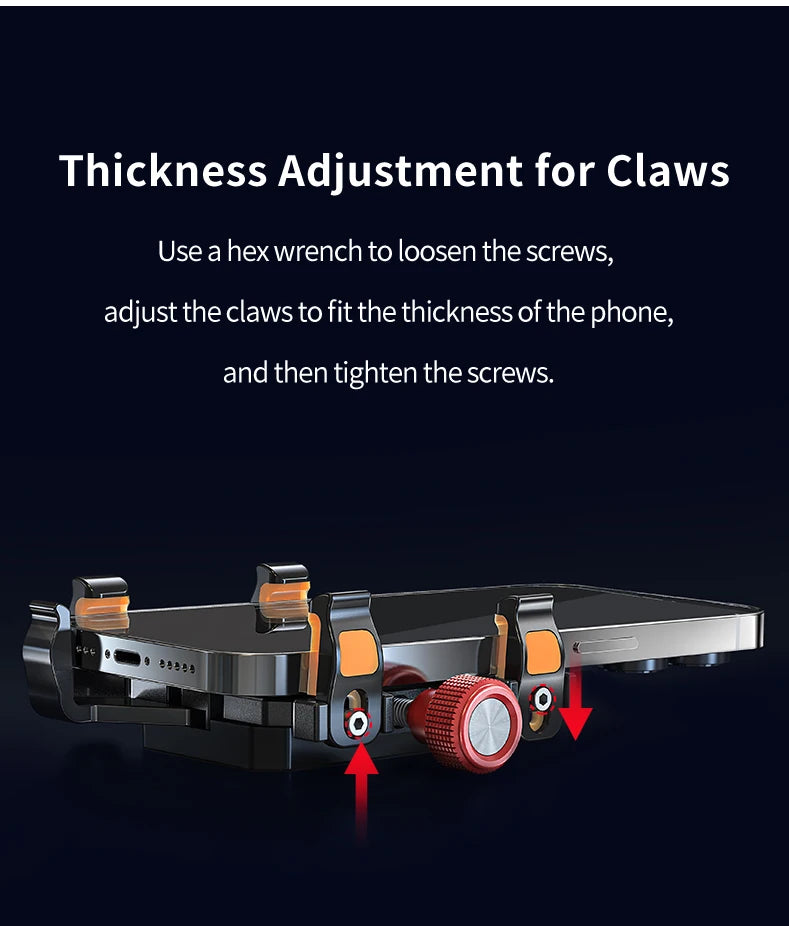 Apex Rush Car Phone Holders 360°Adjustable Metal Five-Claw Phone Clamp Military-Grade Strongest Suction Car Mount