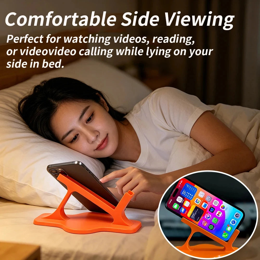 Ergonomic Bed Lazy Phone Stand for Side Lying - Stable Hands-Free Phone Holder Perfect for Bedtime Entertainment