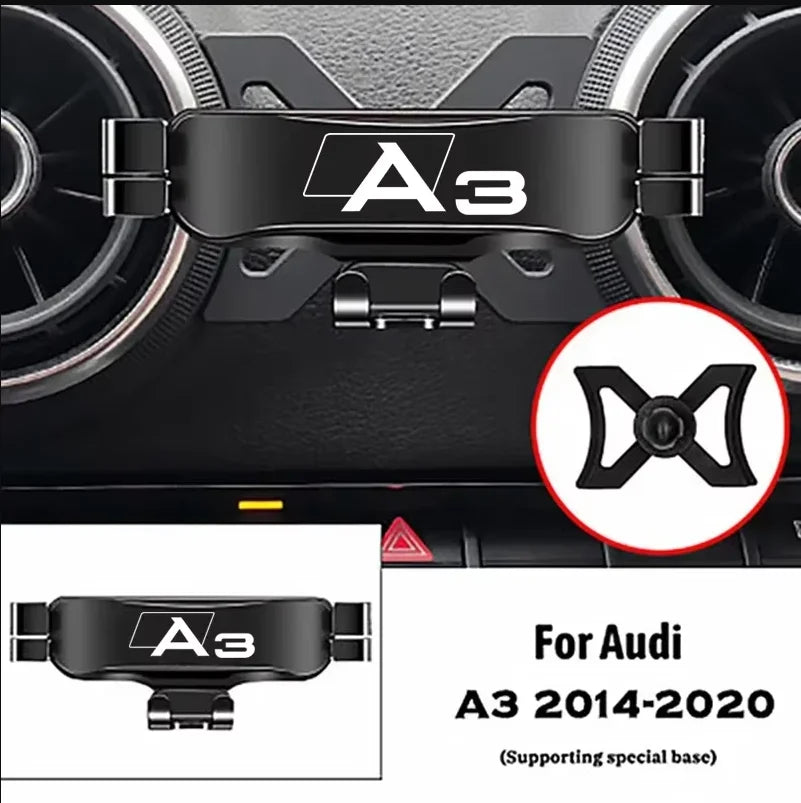 Car Mobile Phone Holder For Audi A3 S3 8V 2014-2020 Air Vent Mounts Stand GPS Gravity Navigation Bracket Car Accessories