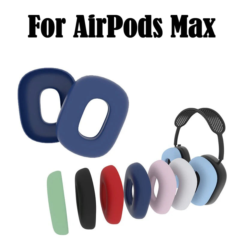 4 in 1 Replacement Silicone Ear Pads Cushion Cover For AirPods Max Headphone Headsets EarPads Earmuff Protective Case Sleeve