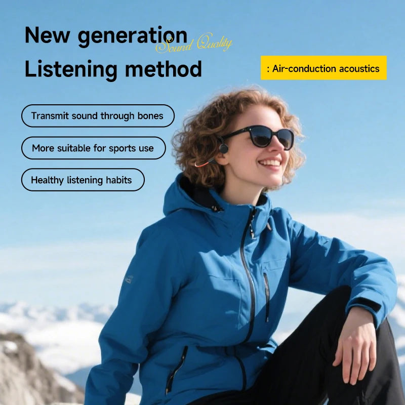 2026 Bone Conduction Headset Bluetooth 5.4 With Mic Waterproof Exercise Fitness Wireless Sports Headphone New