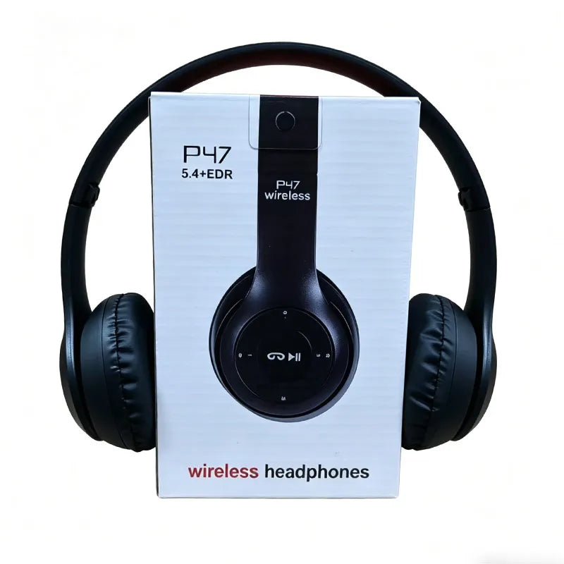 Foldable Bluetooth Headphones Wireless Overhead Earphones with Microphone Volume Control for smartphones Game Headset