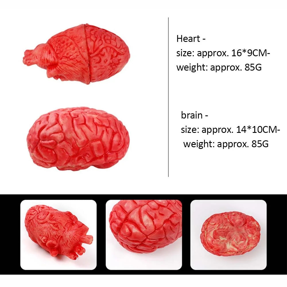 Halloween Prop Bloody Scary Fake Organ Human Brain Body Parts Fake Hand Finger Leg Foot Brain Heart Party Accessories