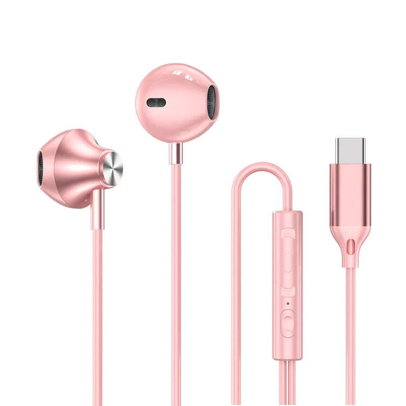 For Samsung Headphones HiFi Surround Sound In-ear USB Type C 3.5mm With Wire Control Wired Earplugs For Galaxy S24 S23 S22 Ultra