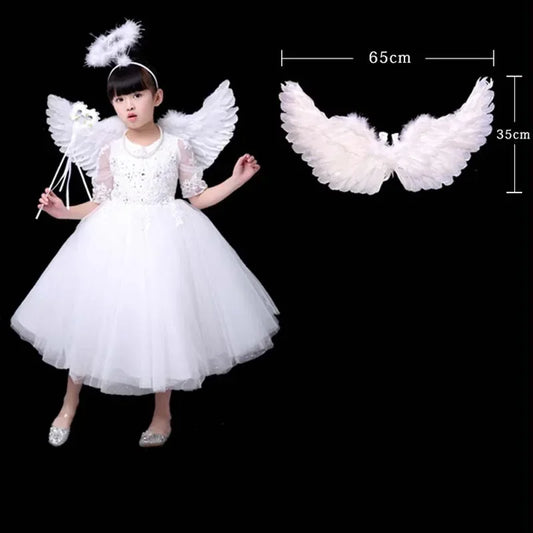 1pcs Child Adult Angel Feather Wing Show Fairy Costume Cosplay Props Party Wedding Birthday Gift Halloween Decoration Christmas