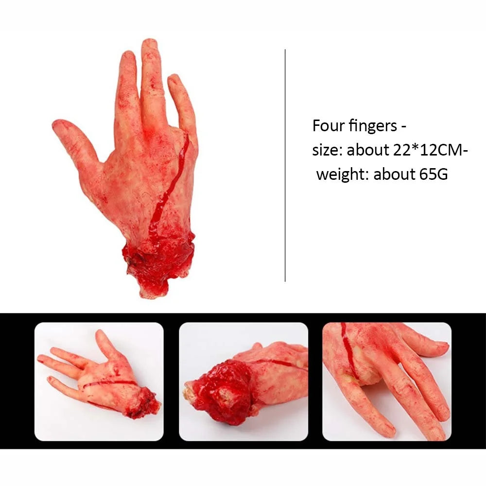 Halloween Prop Bloody Scary Fake Organ Human Brain Body Parts Fake Hand Finger Leg Foot Brain Heart Party Accessories