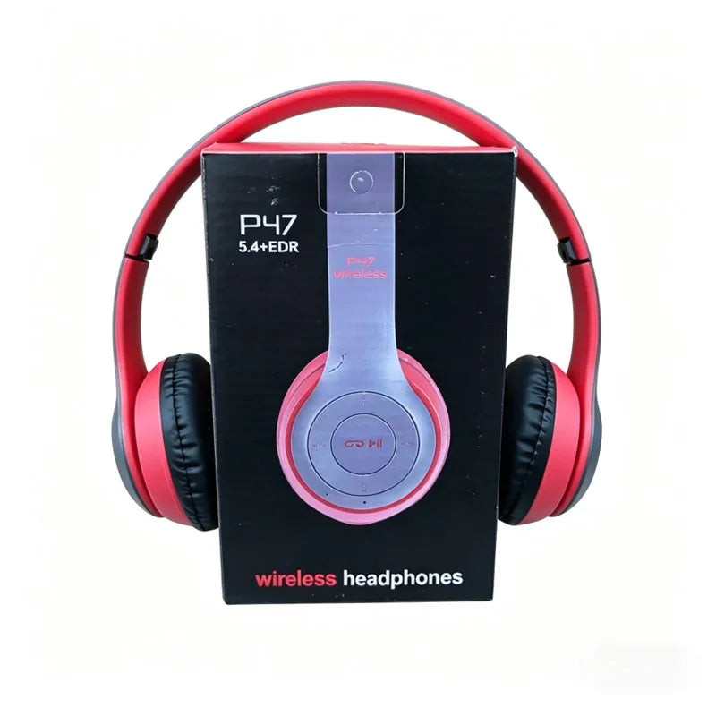 Foldable Bluetooth Headphones Wireless Overhead Earphones with Microphone Volume Control for smartphones Game Headset