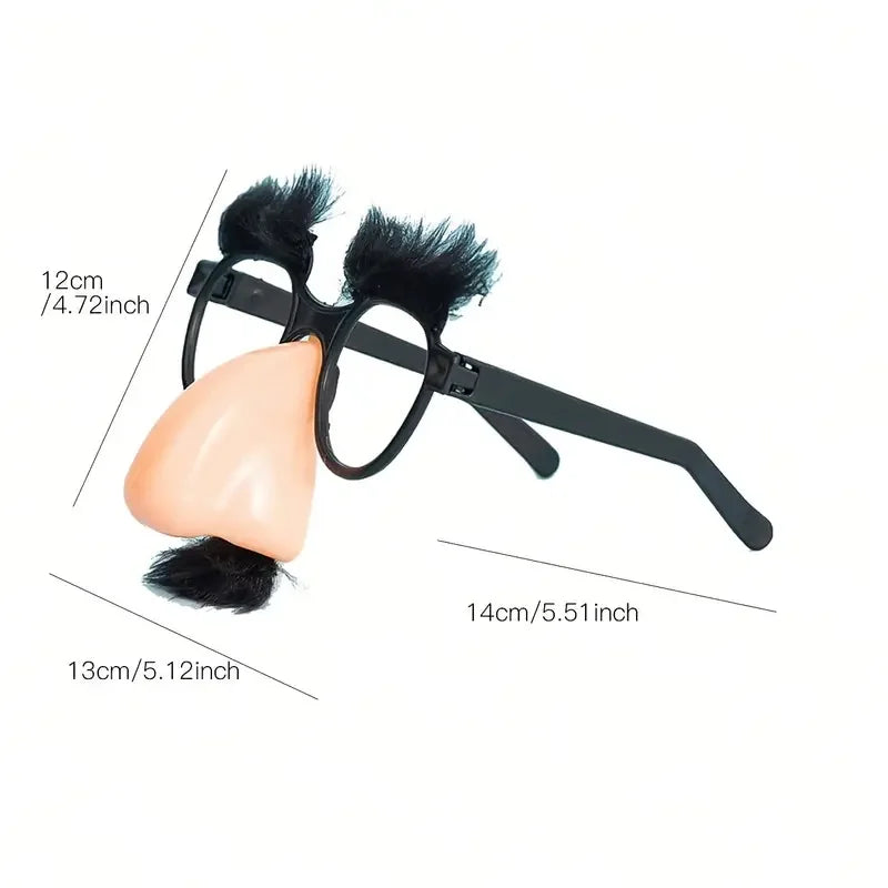 1pc Black Glasses With Eyelash & Nose & Beard Halloween Party Decoration Glasses For Women And Men
