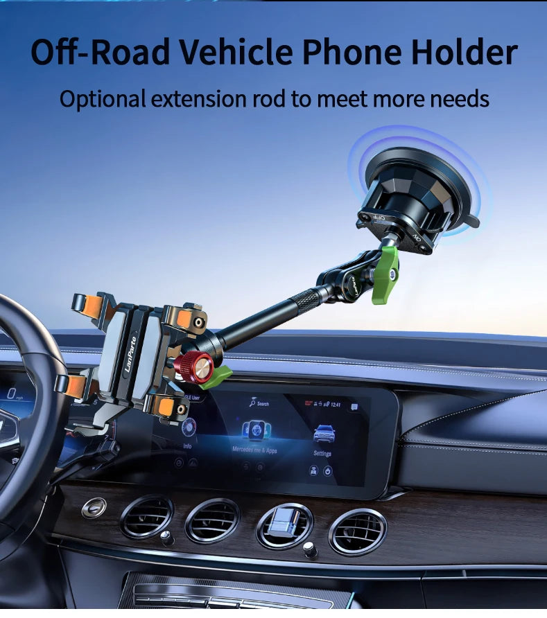 Apex Rush Car Phone Holders 360°Adjustable Metal Five-Claw Phone Clamp Military-Grade Strongest Suction Car Mount