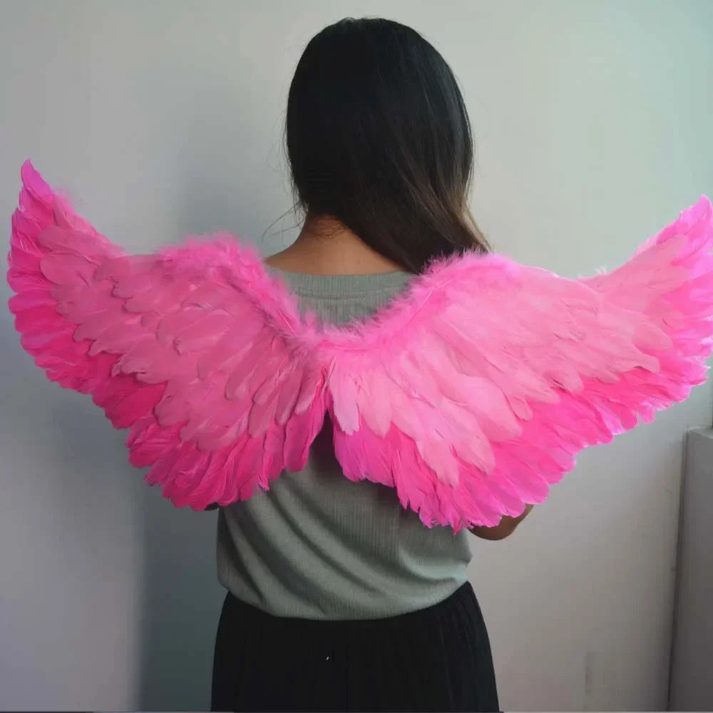 1pcs Child Adult Angel Feather Wing Show Fairy Costume Cosplay Props Party Wedding Birthday Gift Halloween Decoration Christmas