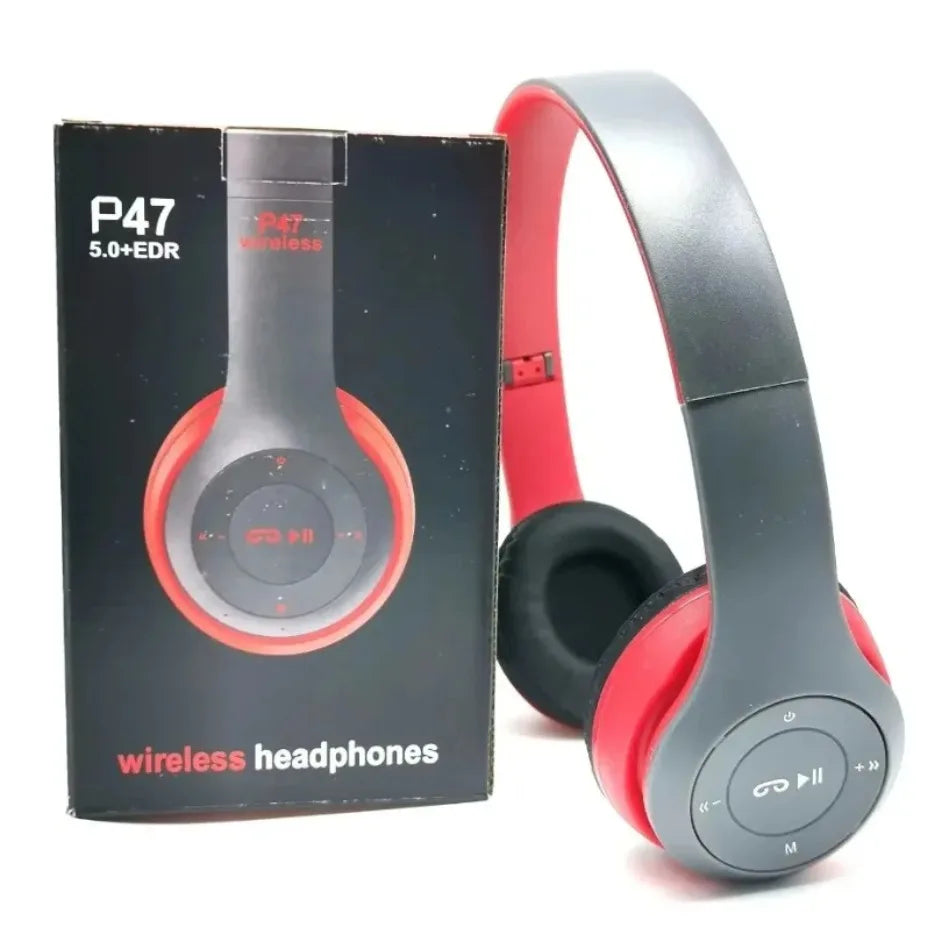 Foldable Bluetooth Headphones Wireless Overhead Earphones with Microphone Volume Control for smartphones Game Headset