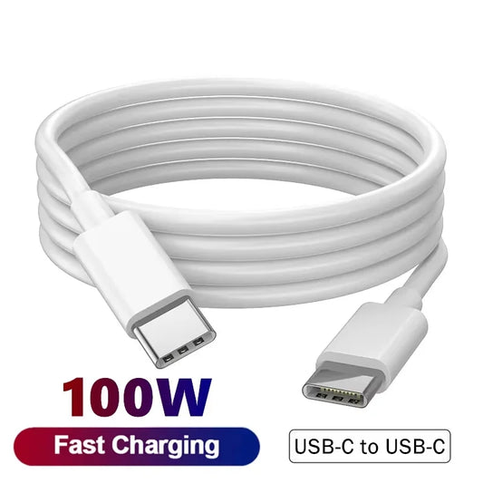 New PD 100W USB C to USB Type C Cable Fast Charge Data Cable Data Line Type C To Type C For Huawei Samsung Xiaomi iPhone iPad