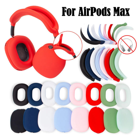 4 in 1 Replacement Silicone Ear Pads Cushion Cover For AirPods Max Headphone Headsets EarPads Earmuff Protective Case Sleeve