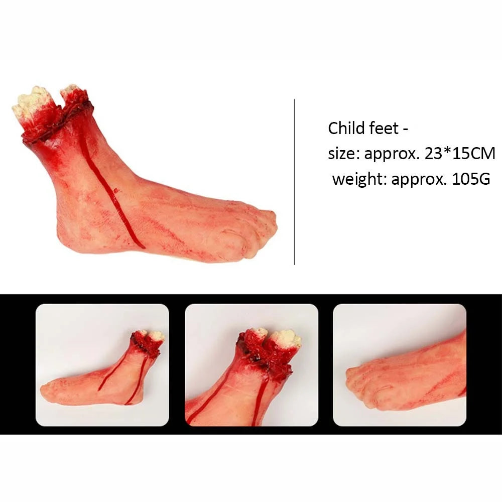 Halloween Prop Bloody Scary Fake Organ Human Brain Body Parts Fake Hand Finger Leg Foot Brain Heart Party Accessories