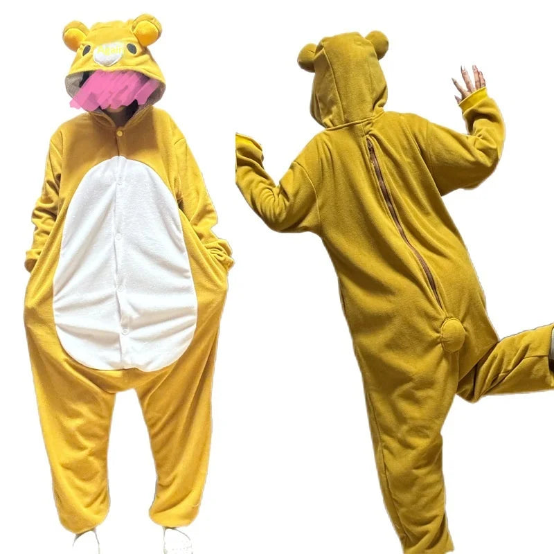 Sazac Rilakkuma Kigurumi Adult Anime Jumpsuit Pajamas Kawaii Cute Cartoon Character Loungewear For Home Party