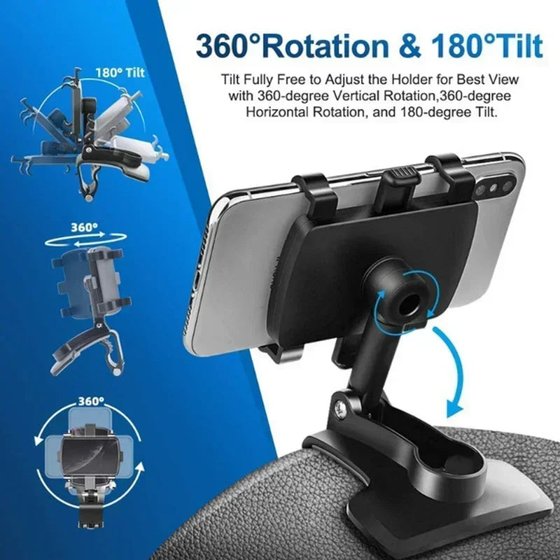 Universal Car Phone Holder Dashboard Windshield Mount Phone Cradle Bracket for Smartphone