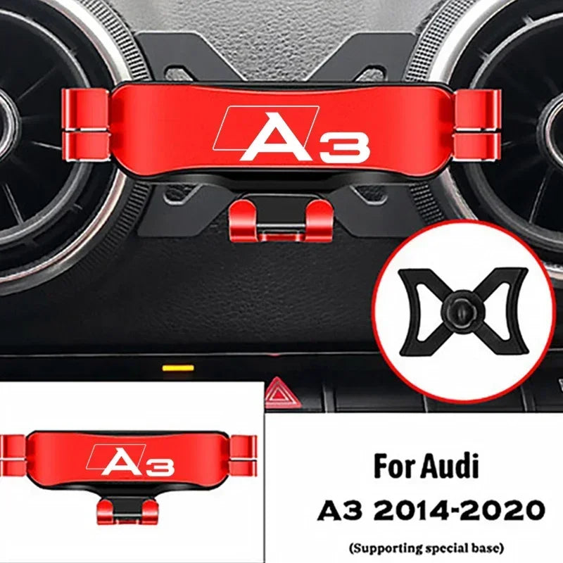 Car Mobile Phone Holder For Audi A3 S3 8V 2014-2020 Air Vent Mounts Stand GPS Gravity Navigation Bracket Car Accessories