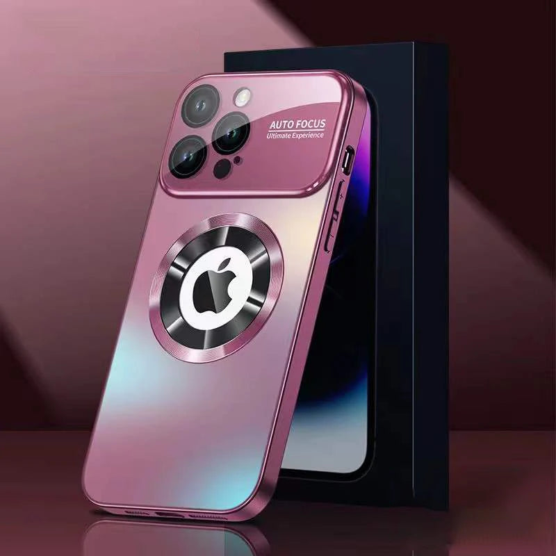 Luxury Glass Camera for Magesafe Magnetic Wireless Charge Case for IPhone 18 17 16 15 14 13 12 11 Pro Max Plus Shockproof Cover