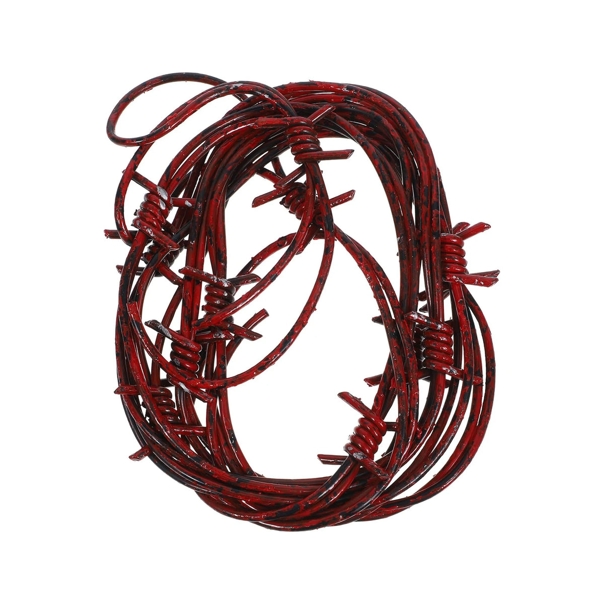 2.5M Fake Rusted Silver Barbed Barb Wire Decoration Halloween Barbed Wires Garland Haunted House Prop Western Party Decorations