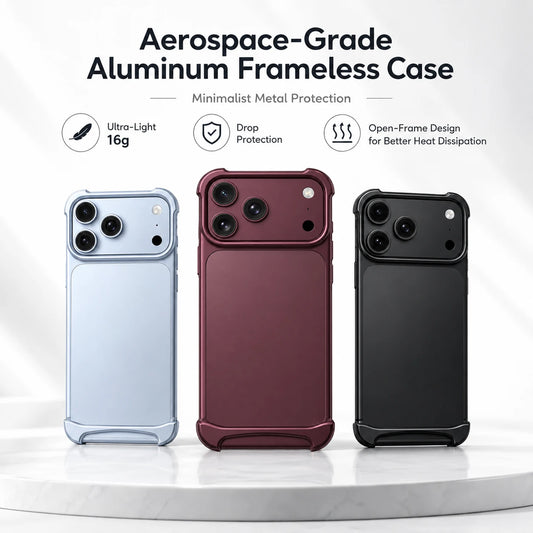 Genuine Aluminum SEBS Rubber Metal Bumper Double-layer ARC Case for IPhone 18 17 Pro Max Air Unique Design High-strength Cover