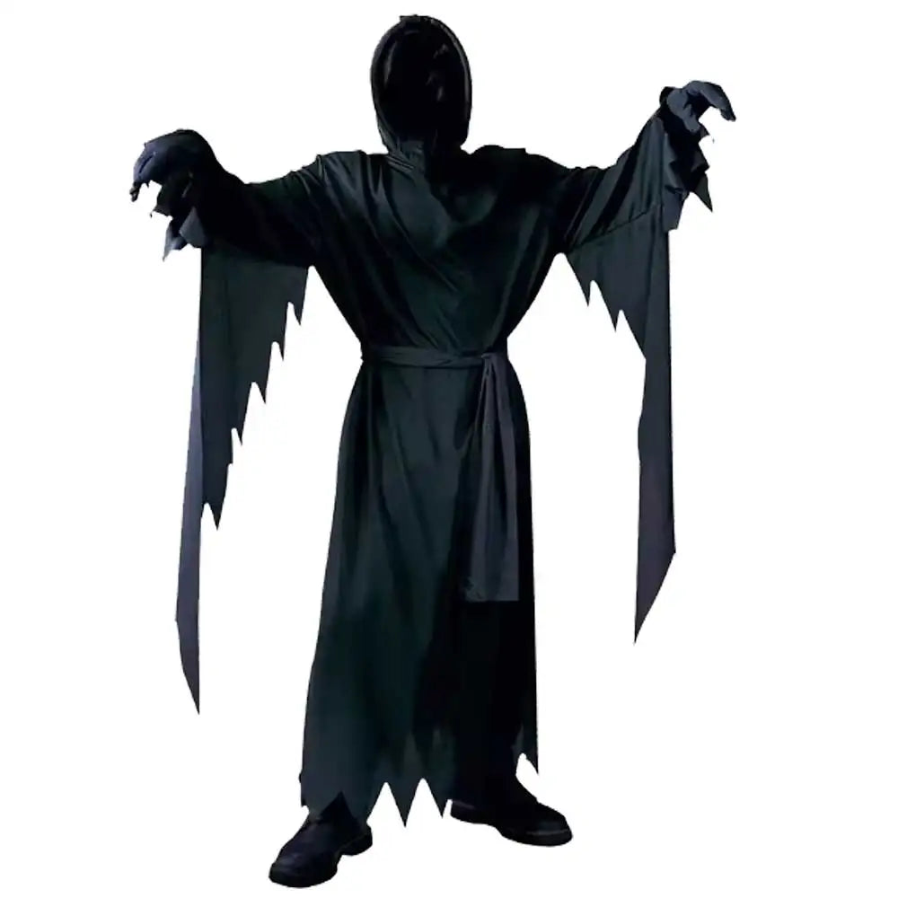 Halloween Adult Scream Costume Horror Ghost Reaper Black Robe Ghost House Party Cosplay Costume