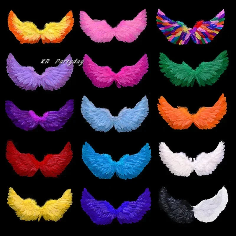 1pcs Child Adult Angel Feather Wing Show Fairy Costume Cosplay Props Party Wedding Birthday Gift Halloween Decoration Christmas