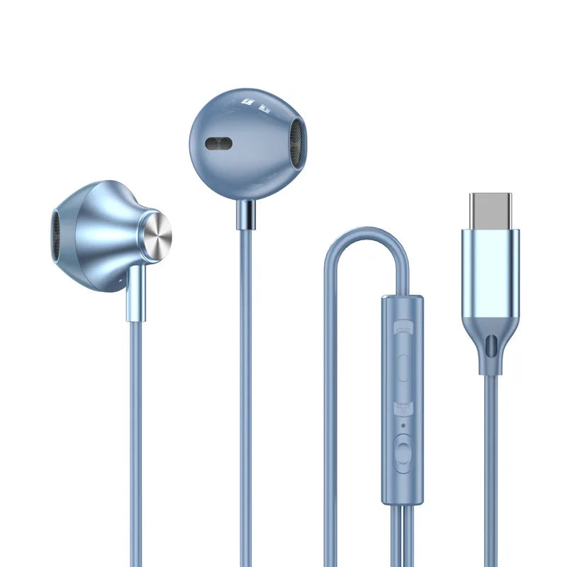 For Samsung Headphones HiFi Surround Sound In-ear USB Type C 3.5mm With Wire Control Wired Earplugs For Galaxy S24 S23 S22 Ultra