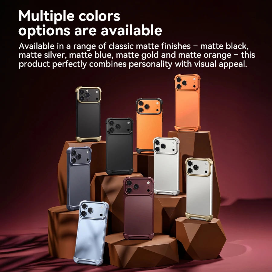 Genuine Aluminum SEBS Rubber Metal Bumper Double-layer ARC Case for IPhone 18 17 Pro Max Air Unique Design High-strength Cover