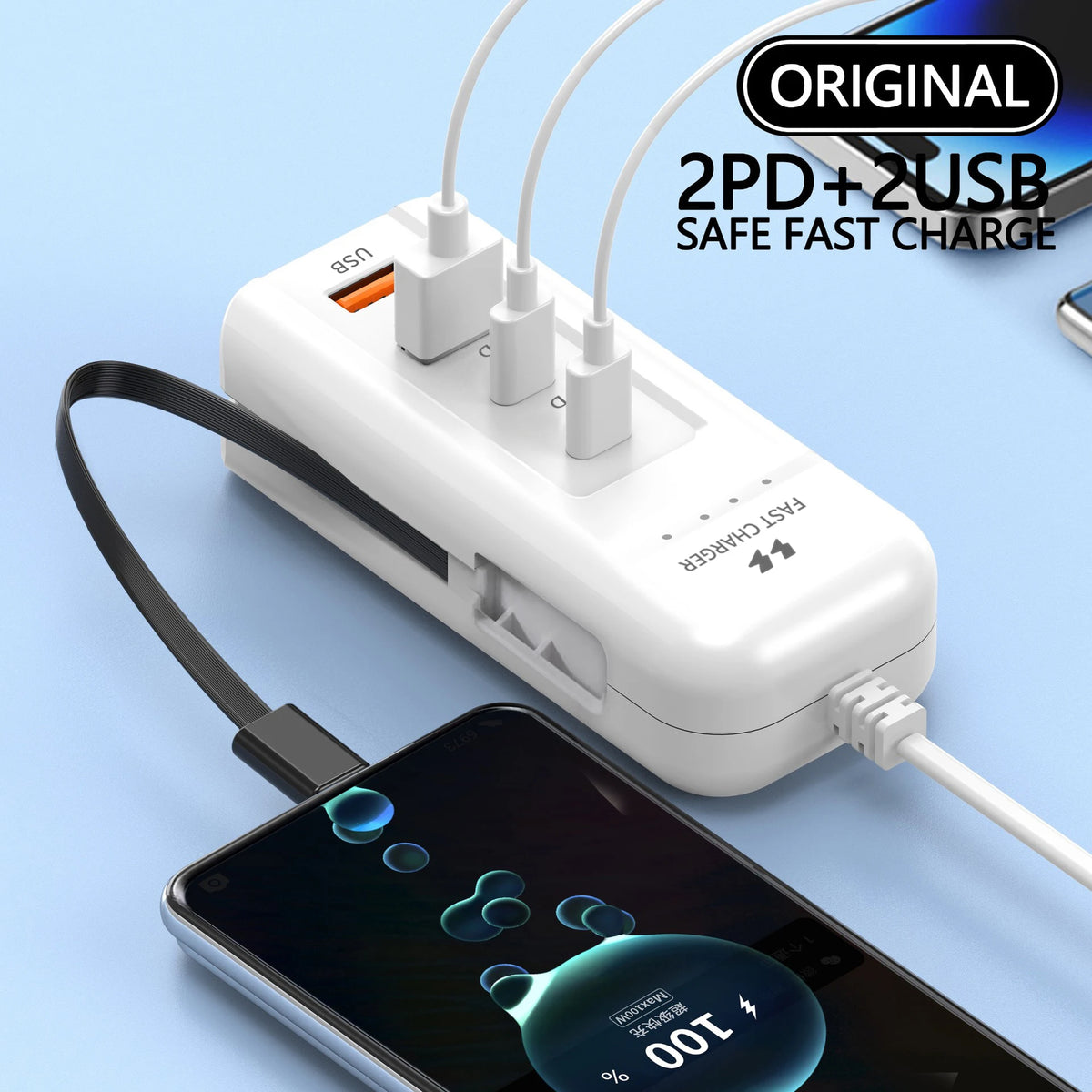 66W USB Fast Charging Type C Wall Power Socket Charger for Xiaomi Samsung iPad QC 3.0 Mobile Phone Charger Travel Power Adapter