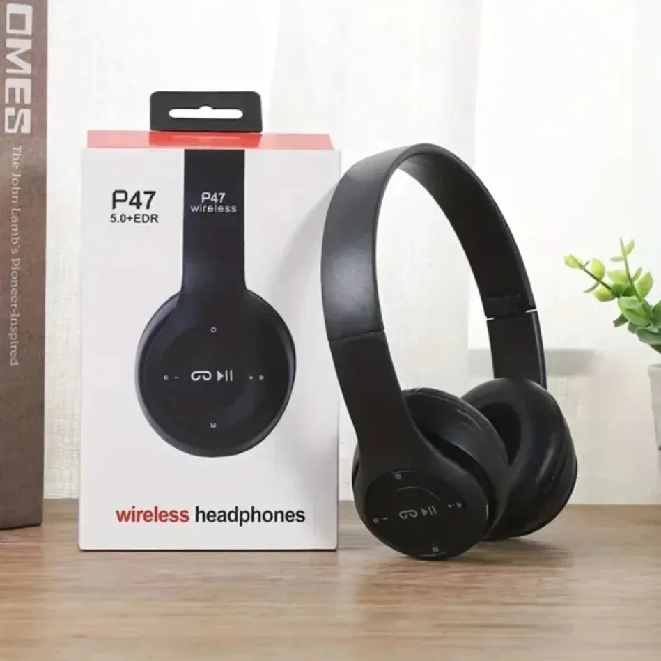 Foldable Bluetooth Headphones Wireless Overhead Earphones with Microphone Volume Control for smartphones Game Headset